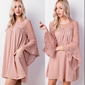 "Molly" Lacy Pocketed Woven Dress